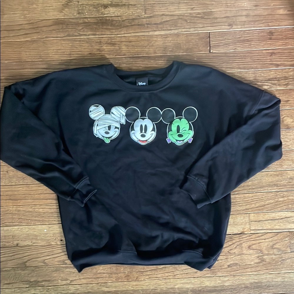 Disney Black Mickey Mouse Halloween Sweatshirt
